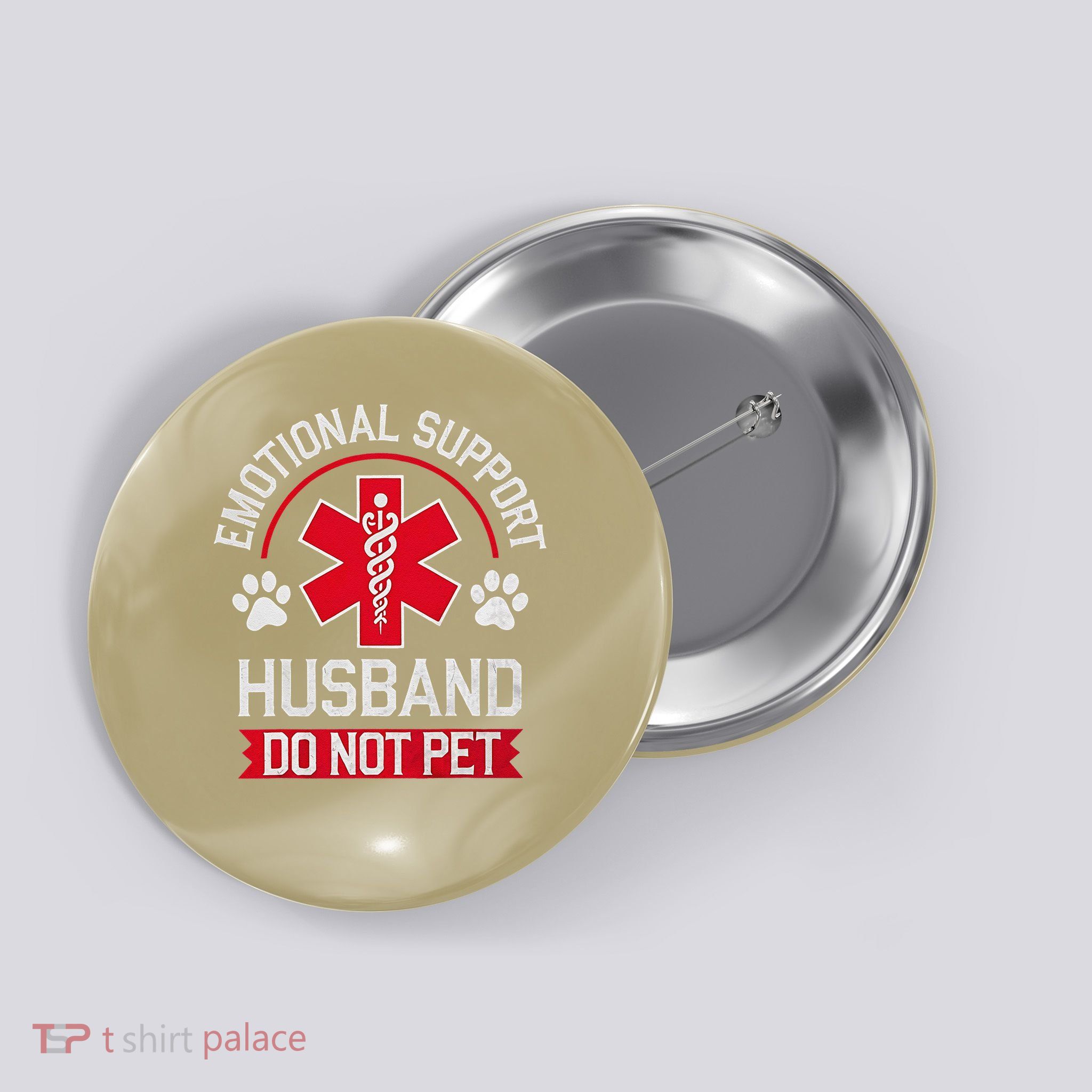 Emotional Support Husband Do Not Pet Button