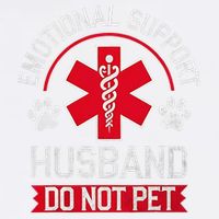 Emotional Support Husband Do Not Pet Garment-Dyed Sweatshirt