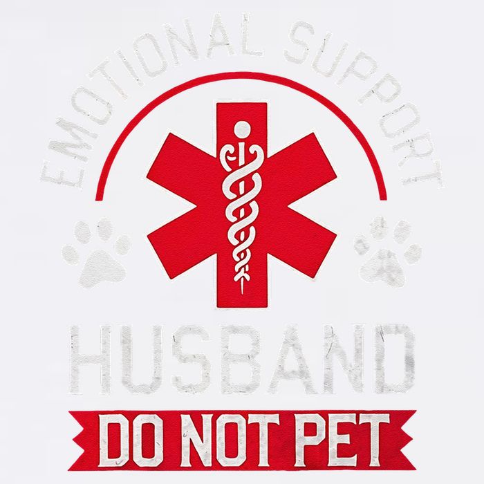 Emotional Support Husband Do Not Pet Garment-Dyed Sweatshirt