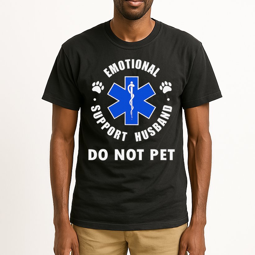 Emotional Support Husband Do Not Pet Tall T-Shirt