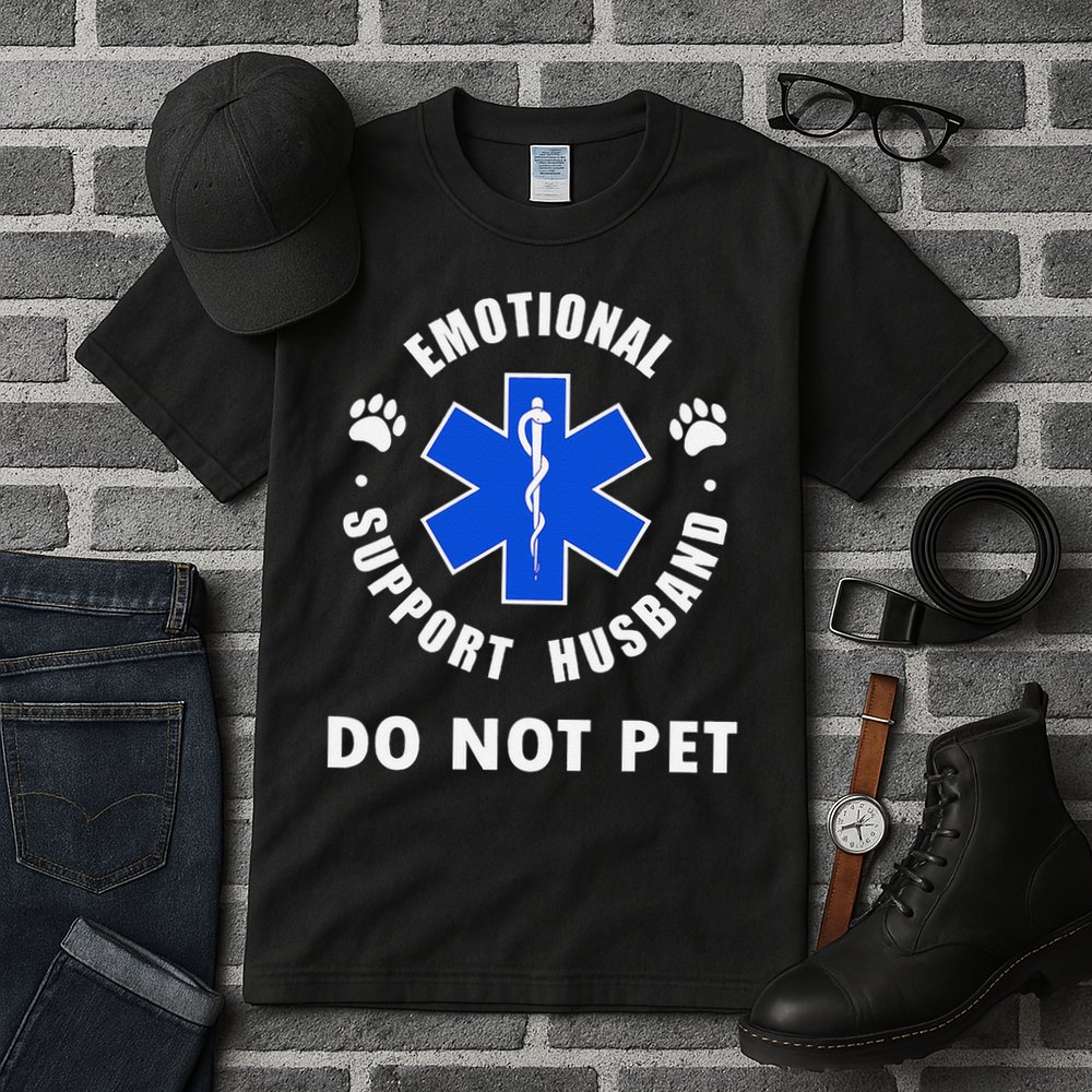 Emotional Support Husband Do Not Pet Tall T-Shirt