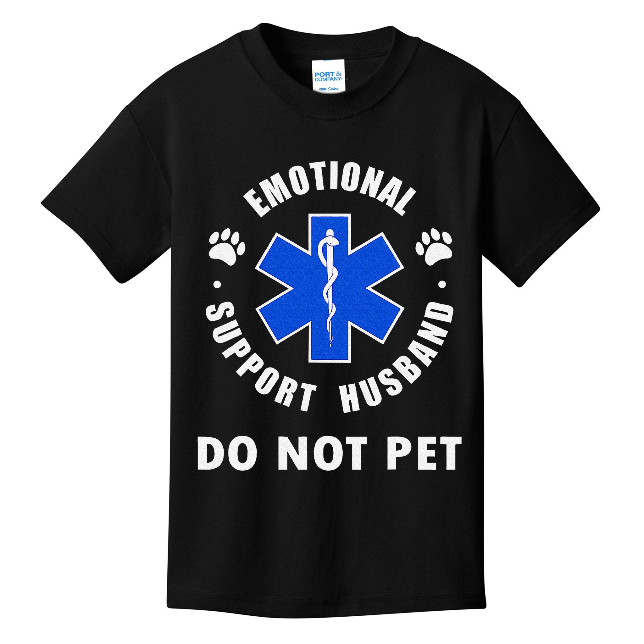 Emotional Support Husband Do Not Pet Kids T-Shirt