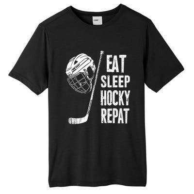 Eat Sleep Hockey Repeat Hockey Sport Meaningful Gift Tall Fusion ChromaSoft Performance T-Shirt