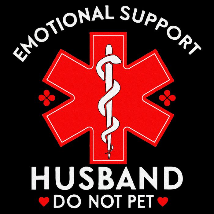 Emotional Support Husband Do Not Pet Fathers Mothers Day 16 in Basic Backpack