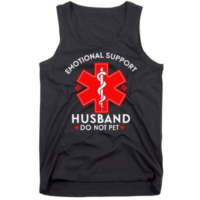 Emotional Support Husband Do Not Pet Fathers Mothers Day Tank Top