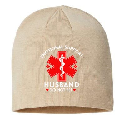 Emotional Support Husband Do Not Pet Fathers Mothers Day Sustainable Beanie