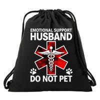 Emotional Support Husband Do Not Pet Drawstring Bag