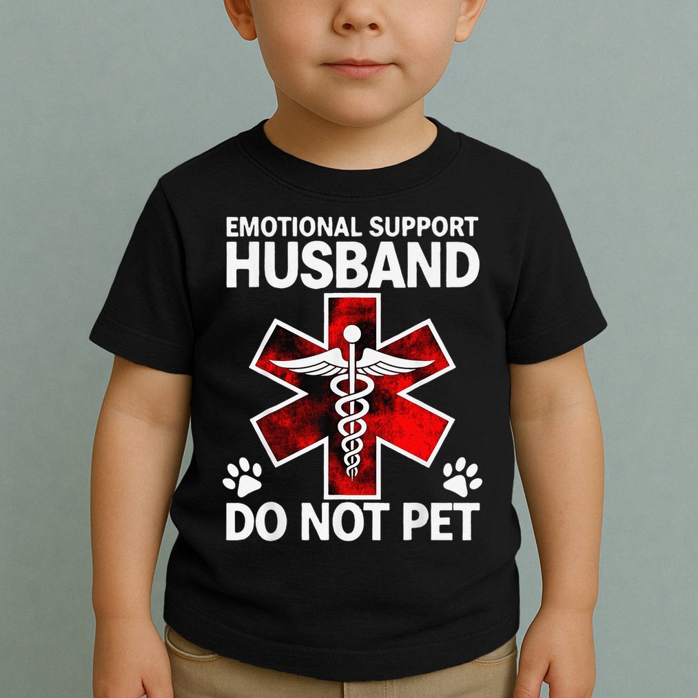 Emotional Support Husband Do Not Pet Toddler T-Shirt