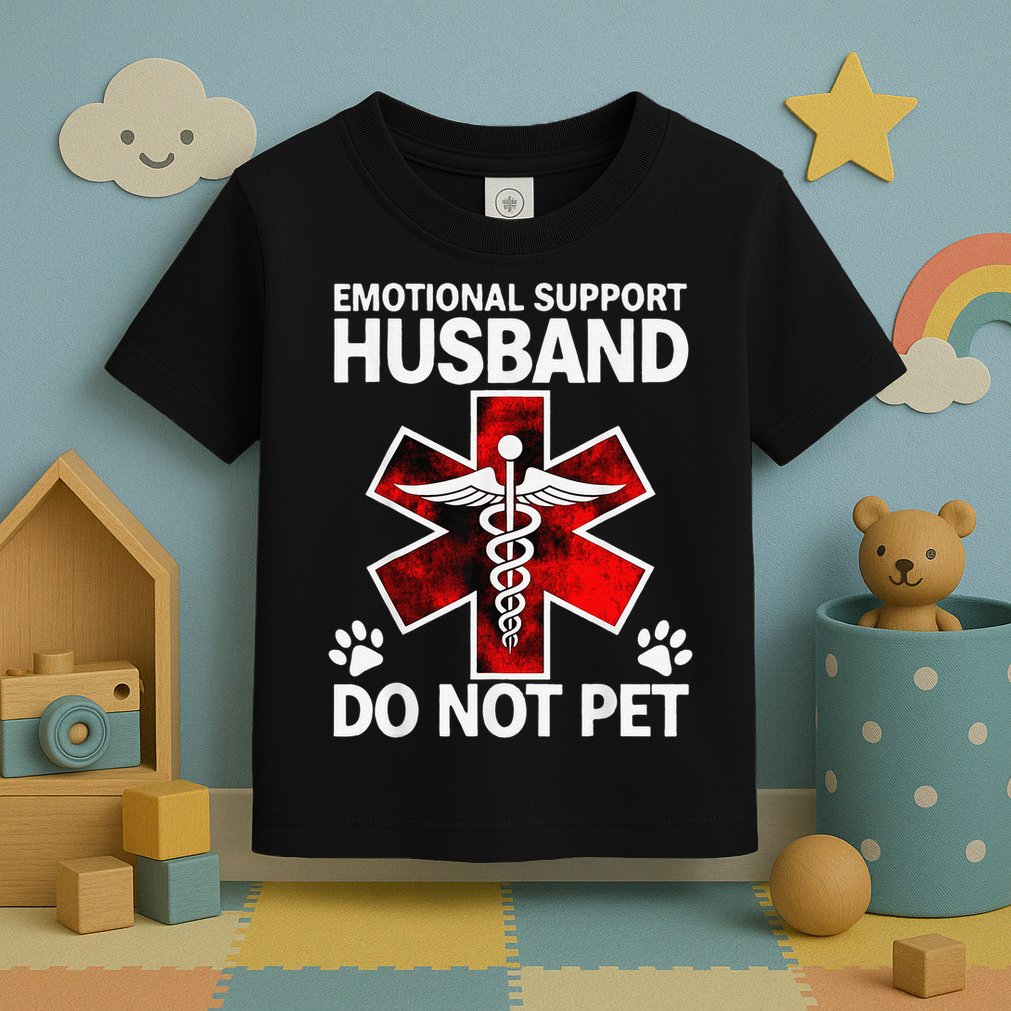 Emotional Support Husband Do Not Pet Toddler T-Shirt