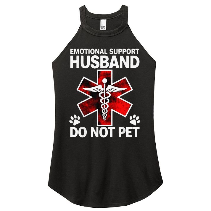 Emotional Support Husband Do Not Pet Women's Perfect Tri Rocker Tank