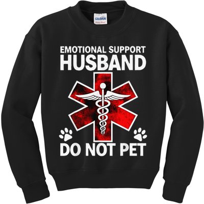 Emotional Support Husband Do Not Pet Kids Sweatshirt
