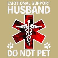 Emotional Support Husband Do Not Pet Cooling Performance Crew T-Shirt