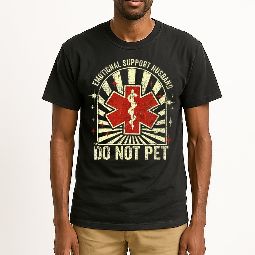 Emotional Support Husband Do Not Pet For Tall T-Shirt