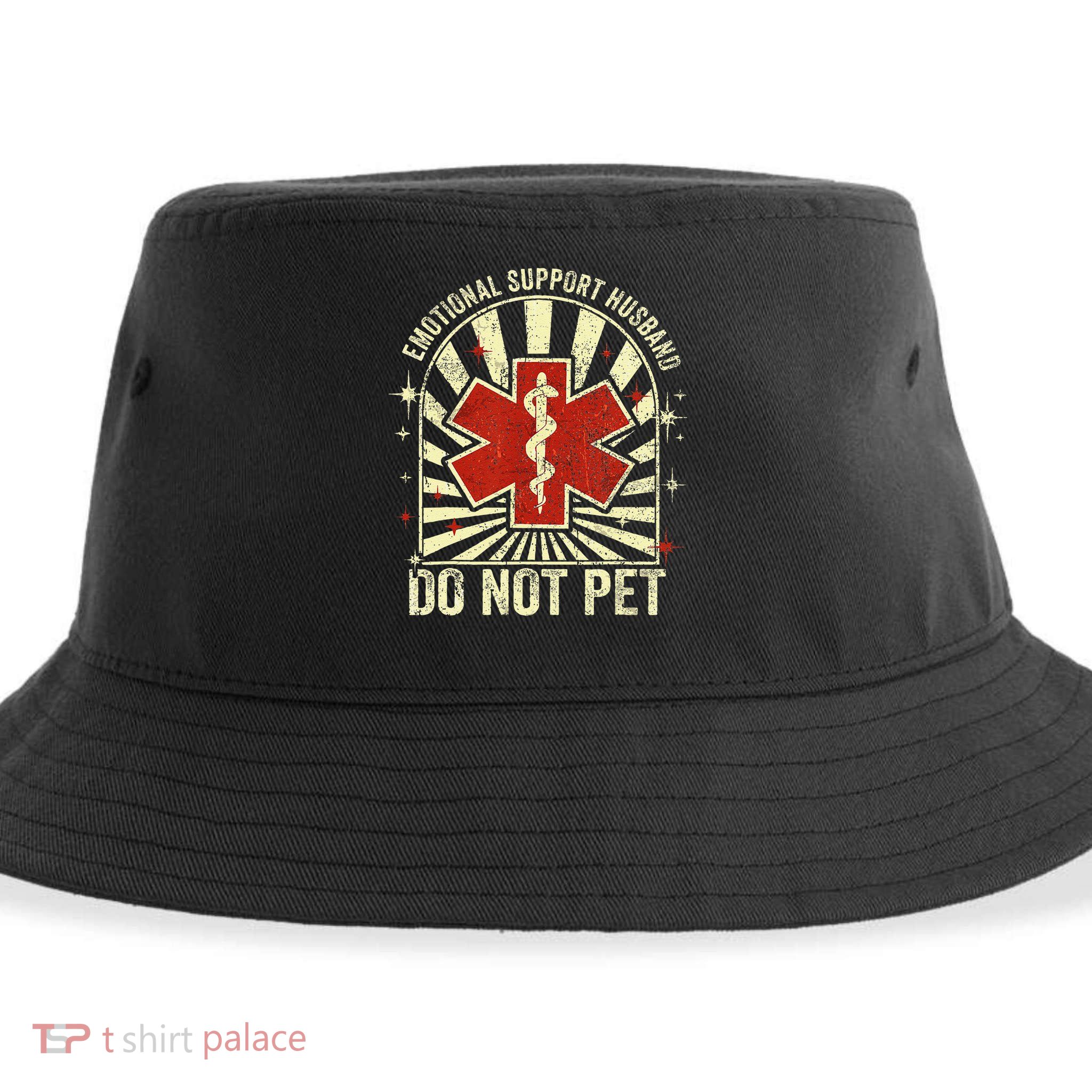 Emotional Support Husband Do Not Pet For Sustainable Bucket Hat