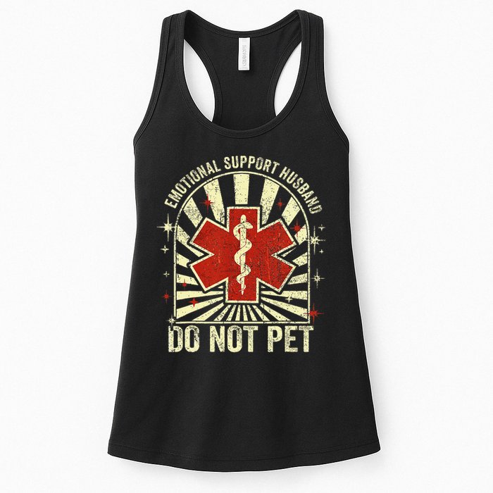 Emotional Support Husband Do Not Pet For Womens Tank Top