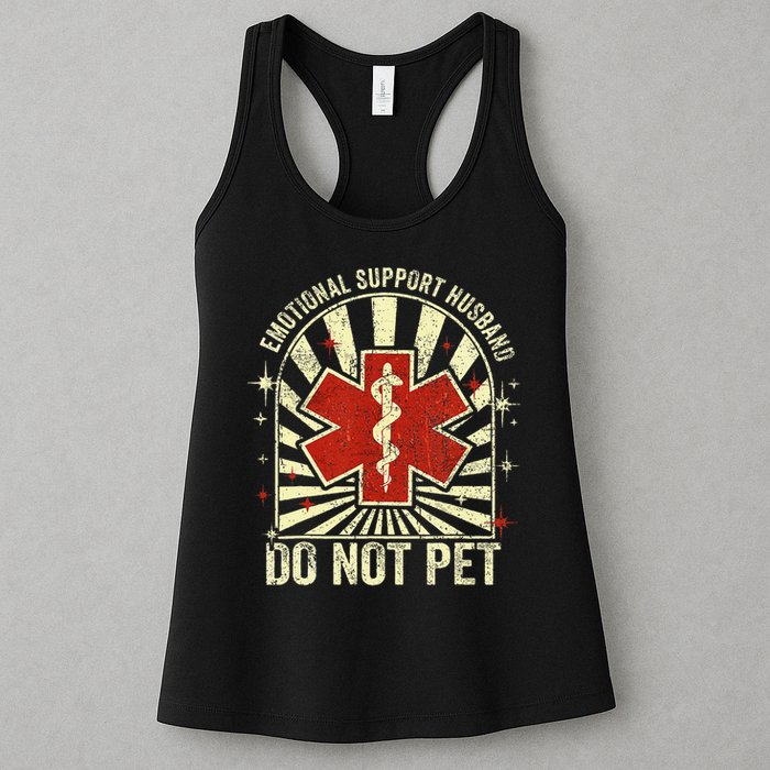 Emotional Support Husband Do Not Pet For Womens Tank Top