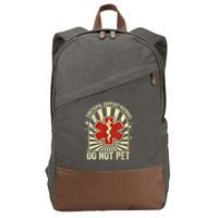 Emotional Support Husband Do Not Pet For Cotton Canvas Backpack