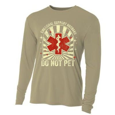 Emotional Support Husband Do Not Pet For Cooling Performance Long Sleeve Crew