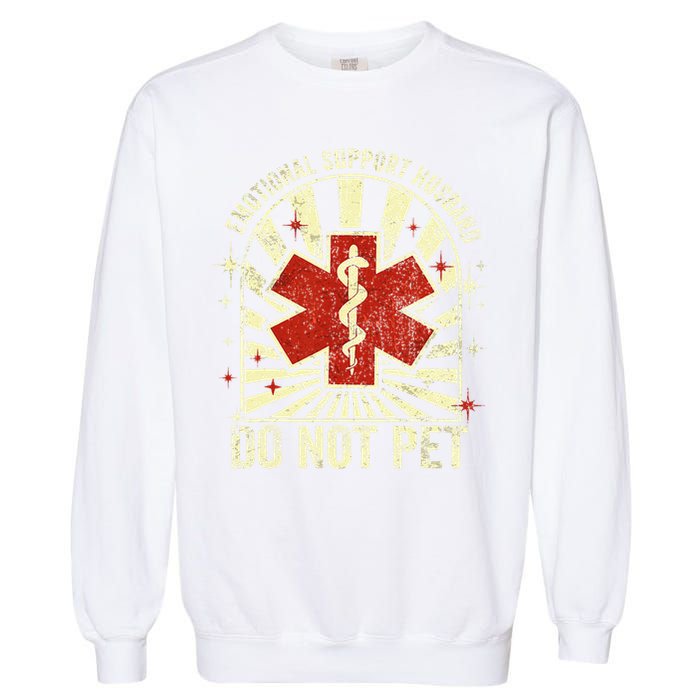 Emotional Support Husband Do Not Pet For Garment-Dyed Sweatshirt