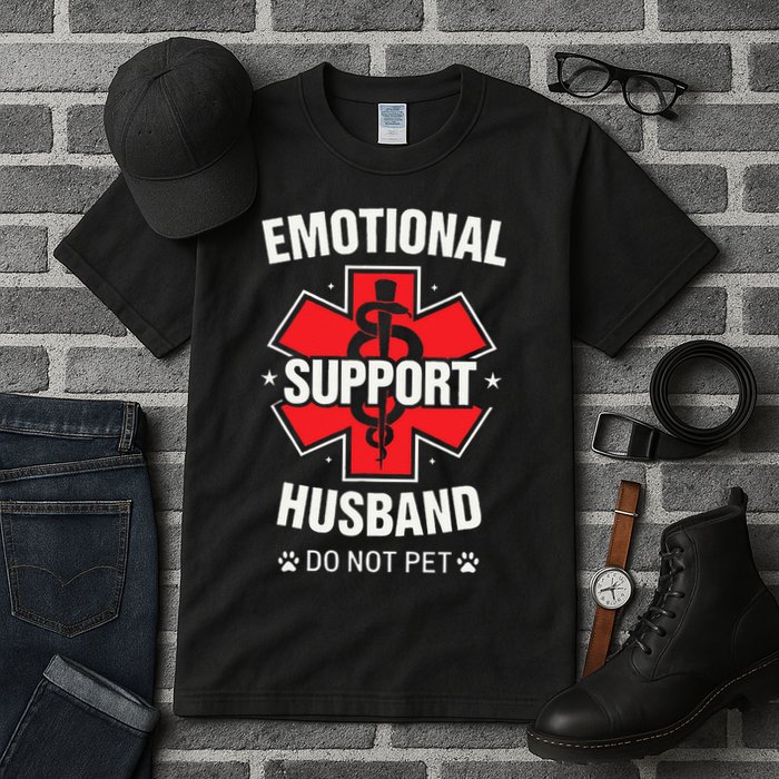 Emotional Support Husband Do Not Pet Tall T-Shirt