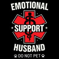 Emotional Support Husband Do Not Pet 7-Panel Snapback Hat