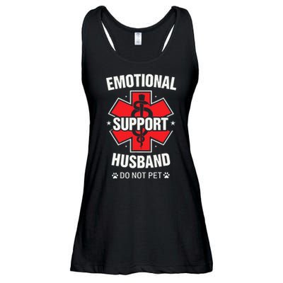 Emotional Support Husband Do Not Pet Ladies Essential Flowy Tank