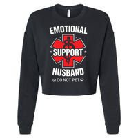 Emotional Support Husband Do Not Pet Cropped Pullover Crew