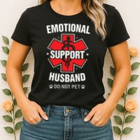 Emotional Support Husband Do Not Pet Womens T-Shirt
