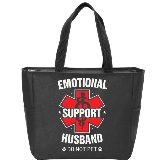 Emotional Support Husband Do Not Pet Zip Tote Bag