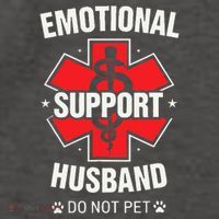 Emotional Support Husband Do Not Pet Vector Backpack