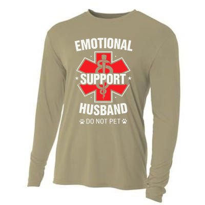 Emotional Support Husband Do Not Pet Cooling Performance Long Sleeve Crew