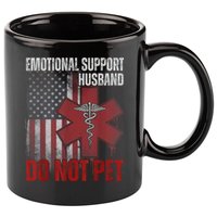 Emotional Support Husband Do Not Pet  11oz C Handle Ceramic Mug