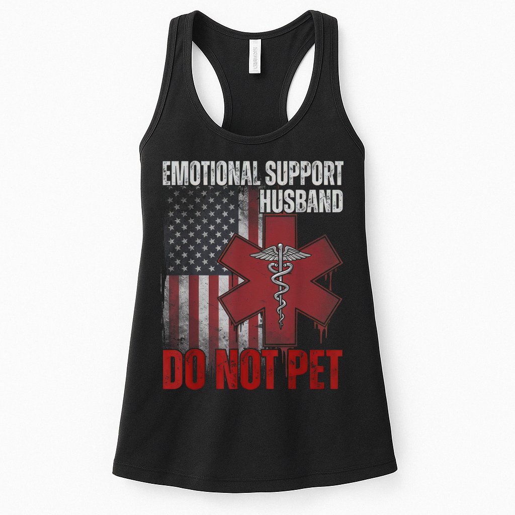 Emotional Support Husband Do Not Pet  Womens Tank Top