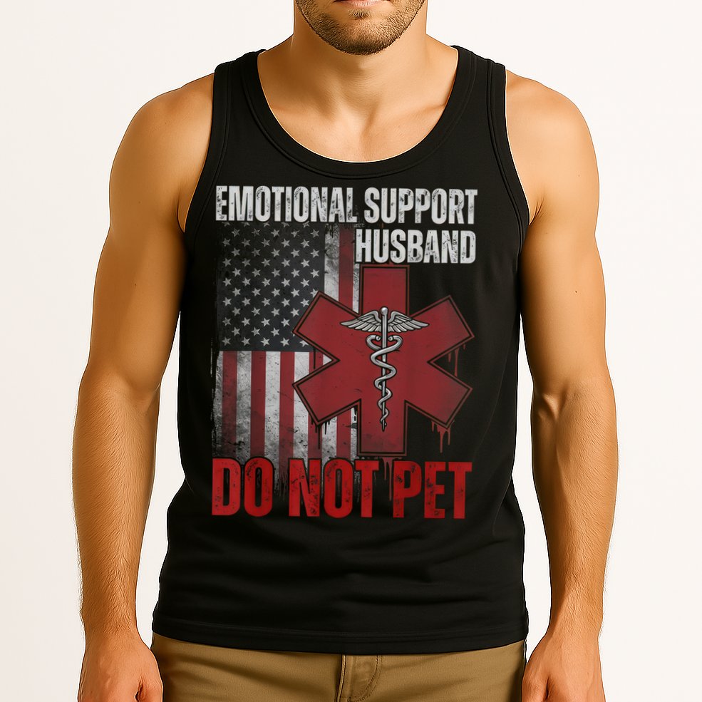 Emotional Support Husband Do Not Pet  Tank Top