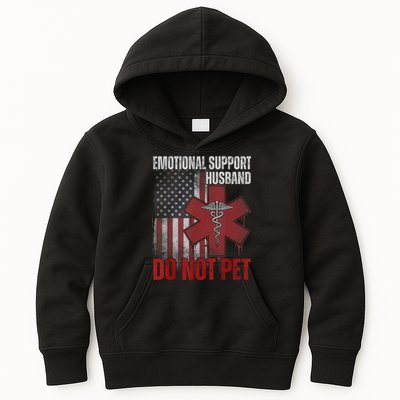 Emotional Support Husband Do Not Pet  Kids Hoodie
