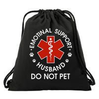 Emotional Support Husband Do Not Pet Funny Drawstring Bag