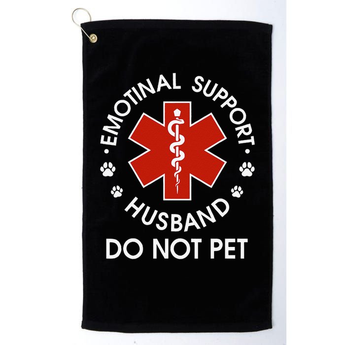 Emotional Support Husband Do Not Pet Funny Golf Towel