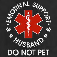 Emotional Support Husband Do Not Pet Funny Golf Towel