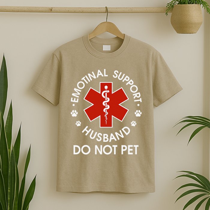 Emotional Support Husband Do Not Pet Funny T-Shirt