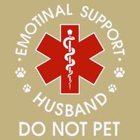 Emotional Support Husband Do Not Pet Funny T-Shirt