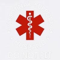 Emotional Support Husband Do Not Pet Funny Garment-Dyed Sweatshirt
