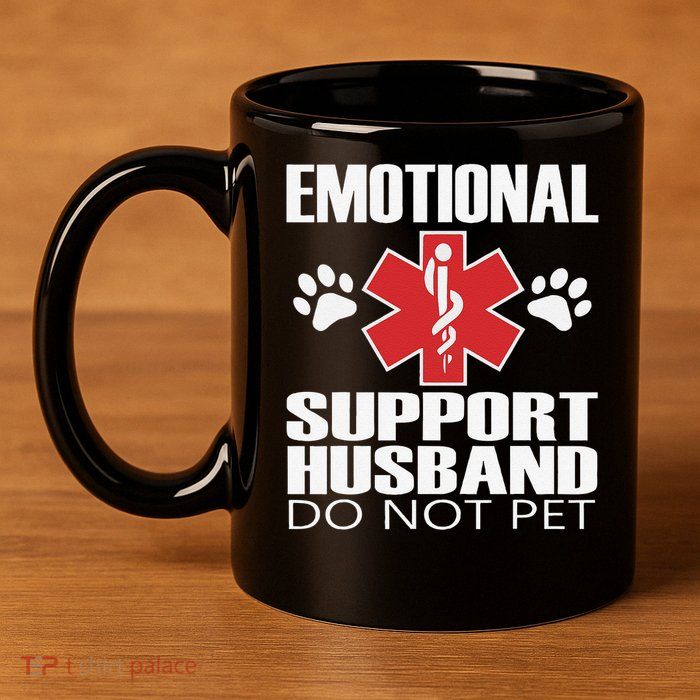 Emotional Support Husband Do Not Pet 11oz C Handle Ceramic Mug