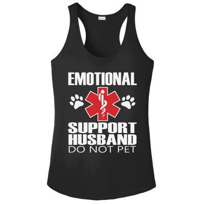 Emotional Support Husband Do Not Pet Ladies PosiCharge Competitor Racerback Tank
