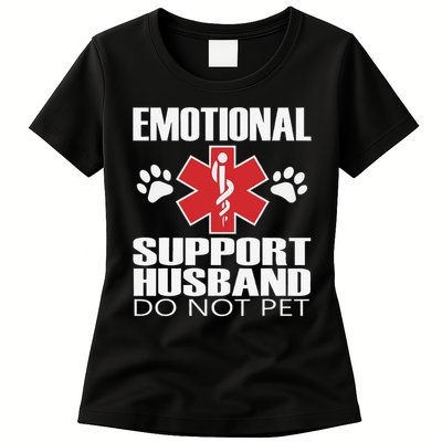 Emotional Support Husband Do Not Pet Womens T-Shirt