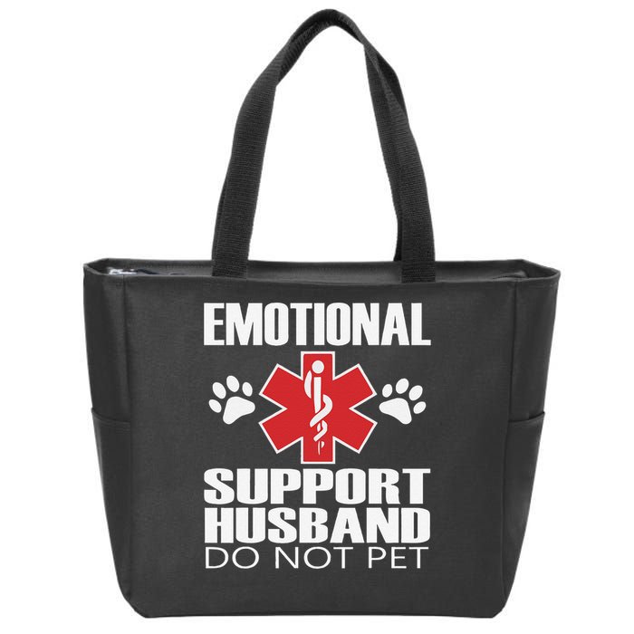 Emotional Support Husband Do Not Pet Zip Tote Bag