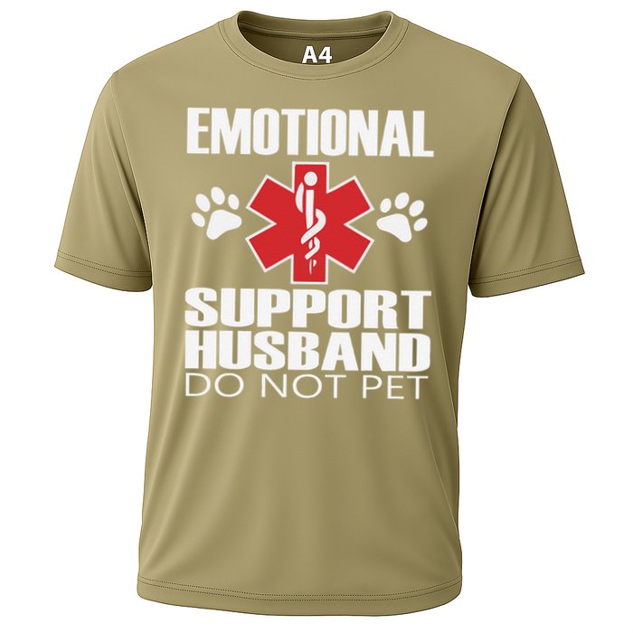 Emotional Support Husband Do Not Pet Cooling Performance Crew T-Shirt