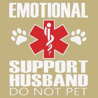 Emotional Support Husband Do Not Pet Cooling Performance Crew T-Shirt