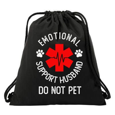 Emotional Support Husband Do Not Pet Drawstring Bag