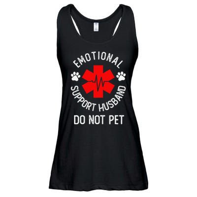 Emotional Support Husband Do Not Pet Ladies Essential Flowy Tank