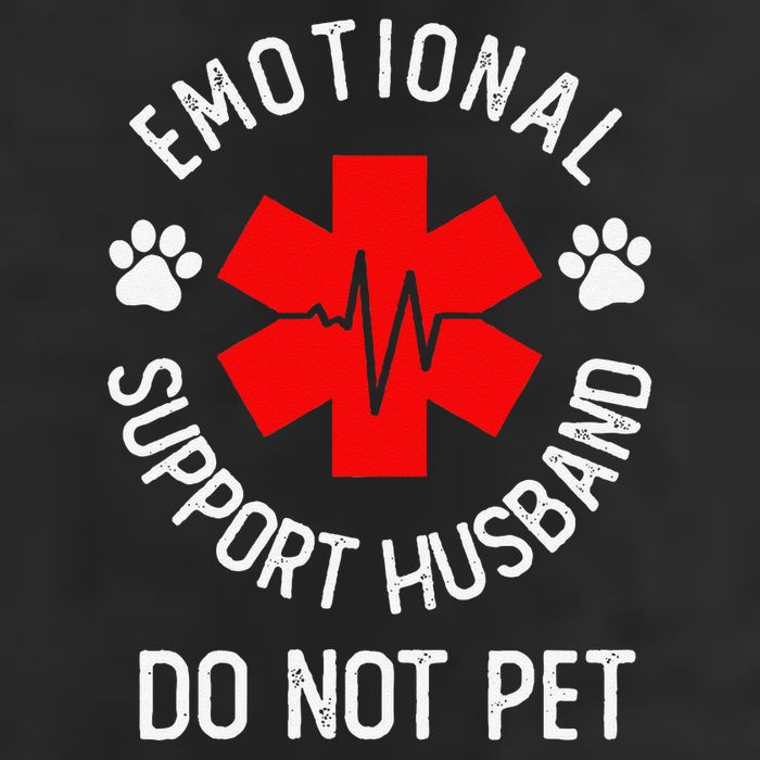 Emotional Support Husband Do Not Pet Golf Towel